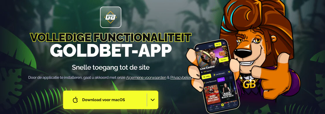 Goldbet Casino mobiele app voor iOS en Android