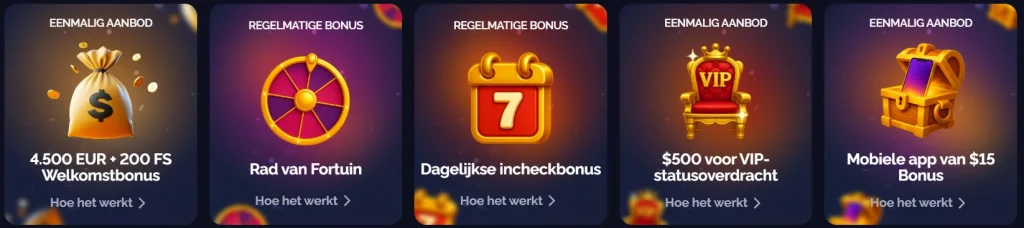 Goldbet Casino bonusaanbiedingen met welkomstbonus, VIP-bonus en dagelijkse rewards