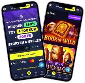 Goldbet Casino mobiele versie met welkomstbonus en slotspellen op smartphone