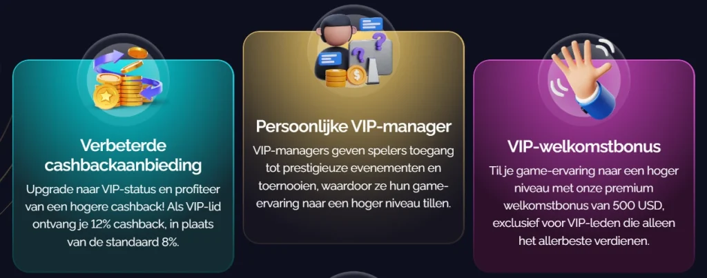 Goldbet Casino VIP voordelen met cashback, VIP-manager en welkomstbonus